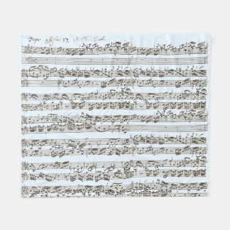 Manta Polar Bedtime con Bach manuscrito de música clásica