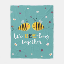 Manta Polar BEE-long junto con abejas y flores Valentine