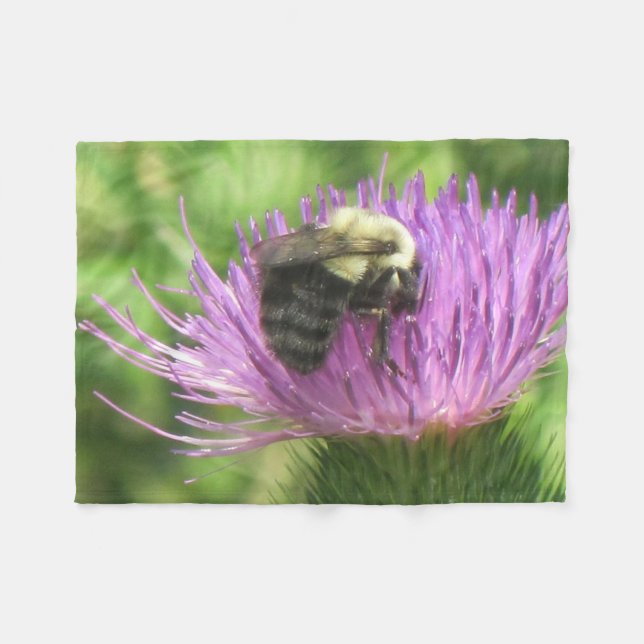 Manta Polar Bee On Thistle (Frente (Horizontal))