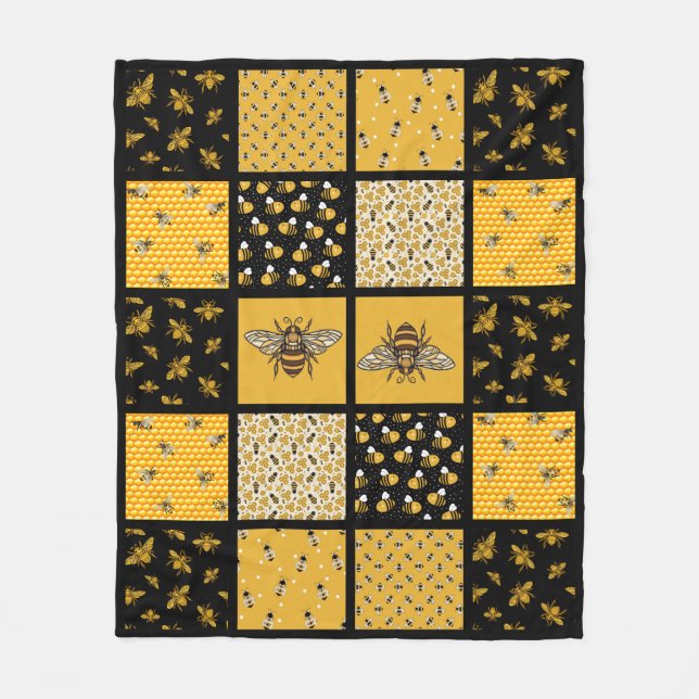 Manta Polar Bee Quilt Two (Anverso)