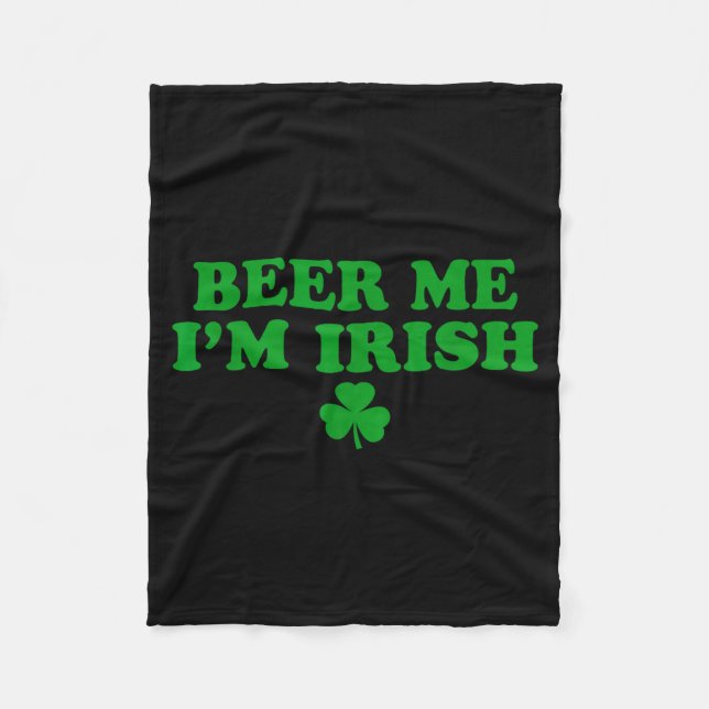 Manta Polar Beer Me I'm Irish Shamrock, Funny St Patricks Day  (Anverso)