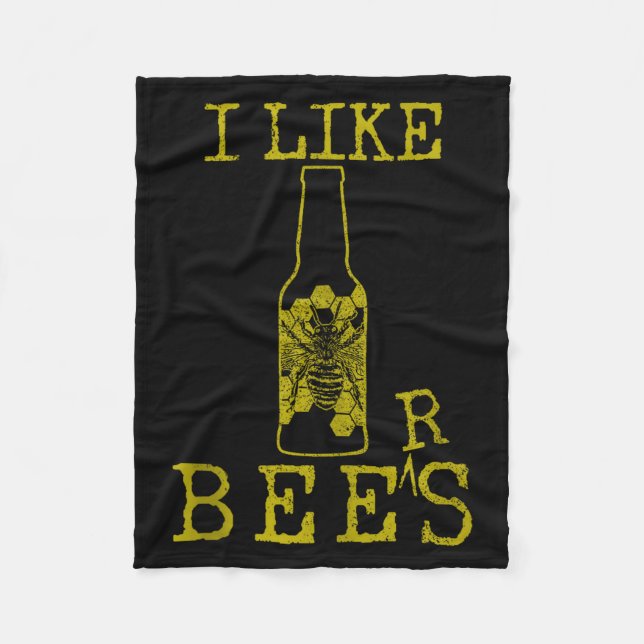 Manta Polar Bees &amp; Beer - Funny Quote Beekeeng Beekeeper G (Anverso)