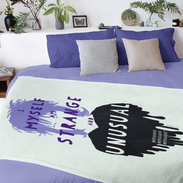 Manta Polar Beetlejuice | Lydia "Strange and Unusual" Graphic (Blanket on top of bed)