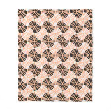 Beige Black Circle Ring Art-Deco Retro 60 Patrón