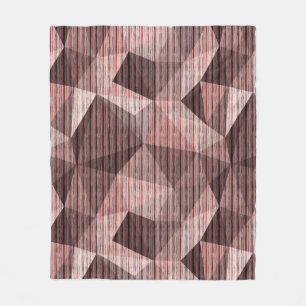 Manta Polar Beige, marrón texturizado poligonal