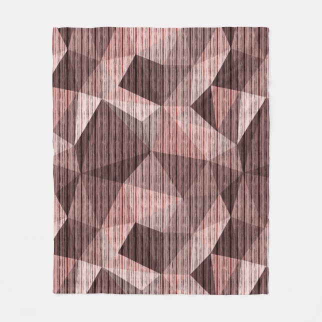 Manta Polar Beige, marrón texturizado poligonal (Anverso)