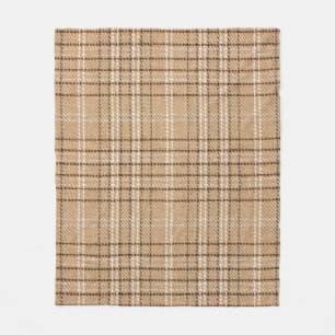 Manta Polar Beige Tartán: Tejidos de plástico clásicos.