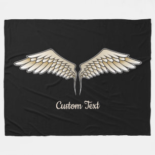 Manta Polar Beige Wings Fleece Blanket