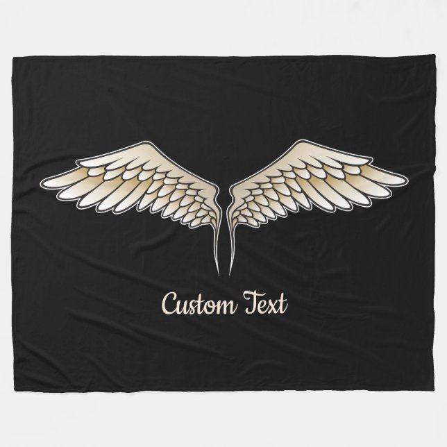 Manta Polar Beige Wings Fleece Blanket (Frente (Horizontal))