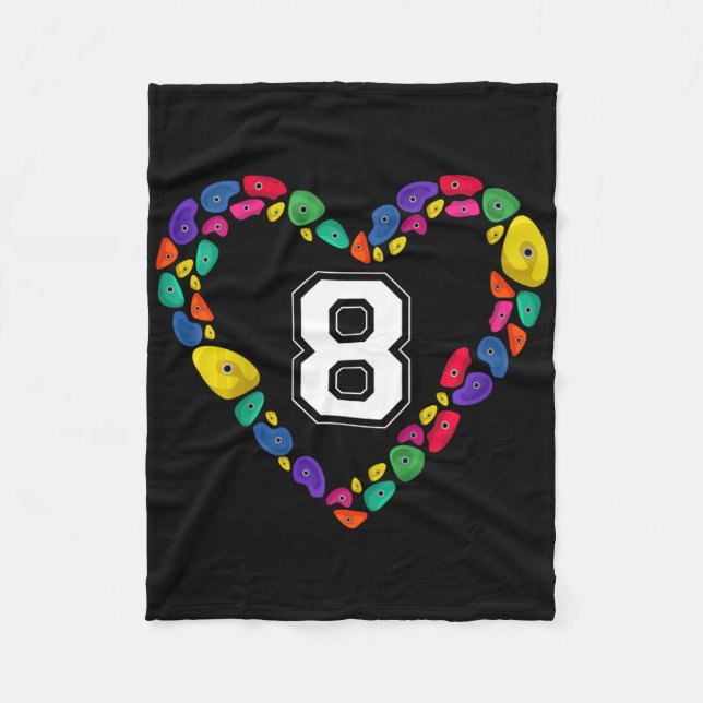 Manta Polar Being 8 Rocks Rock Climbing 8th Birthday Party  (Anverso)