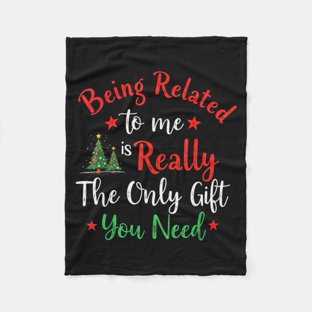 Manta Polar Being Related To Me Funny Matching Family Christma (Anverso)