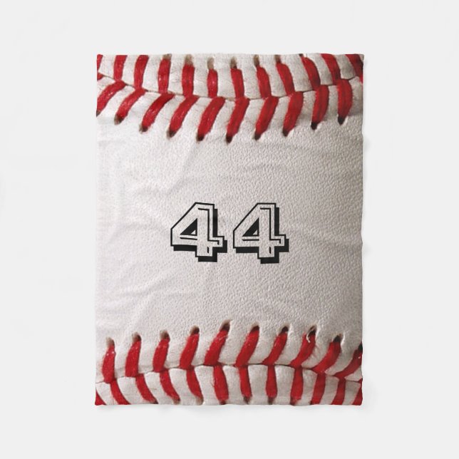 Manta Polar Béisbol con número de Personalizable (Anverso)