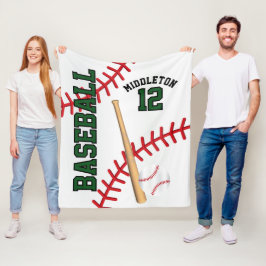 Manta Polar Béisbol ⚾ deporte en verde oscuro