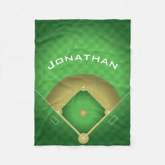 Manta Polar Béisbol Diamond Design Fleece Blanket (Anverso)