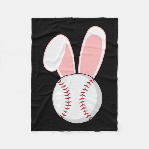 Manta Polar Béisbol divertido Bunny Easter Kids Niños Niños Ni