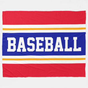 Manta Polar Béisbol Divertido Rojo Blanco Naranja Azul Real Ra