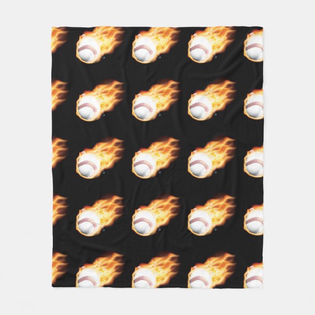 Manta Polar Béisbol Negro (Anverso)