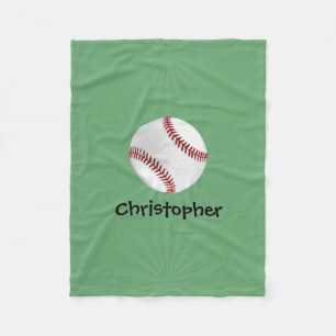 Manta Polar Béisbol personalizado en niños verdes