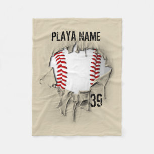Manta Polar Béisbol rasgado (personalizado)
