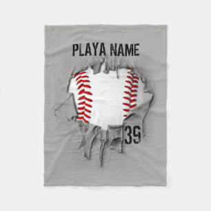 Manta Polar Béisbol rasgado (personalizado)