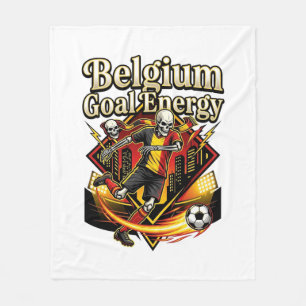 Manta Polar Bélgica Gol Energía Esqueleto Delantero Naciones N