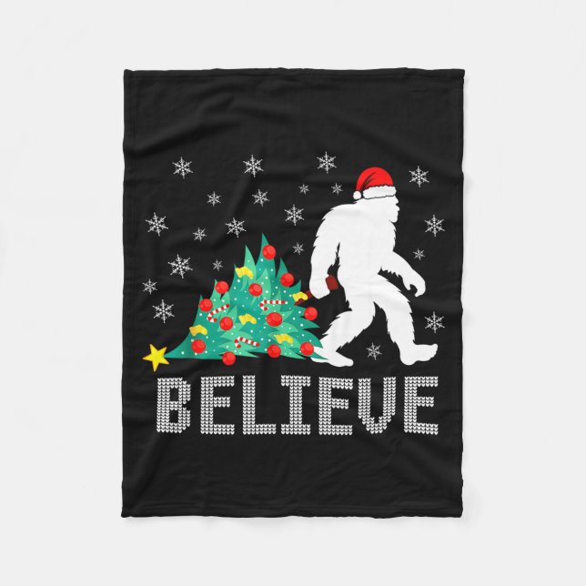 Manta Polar Believe Bigfoot Sasquatch Santa Reindeer Christmas (Anverso)