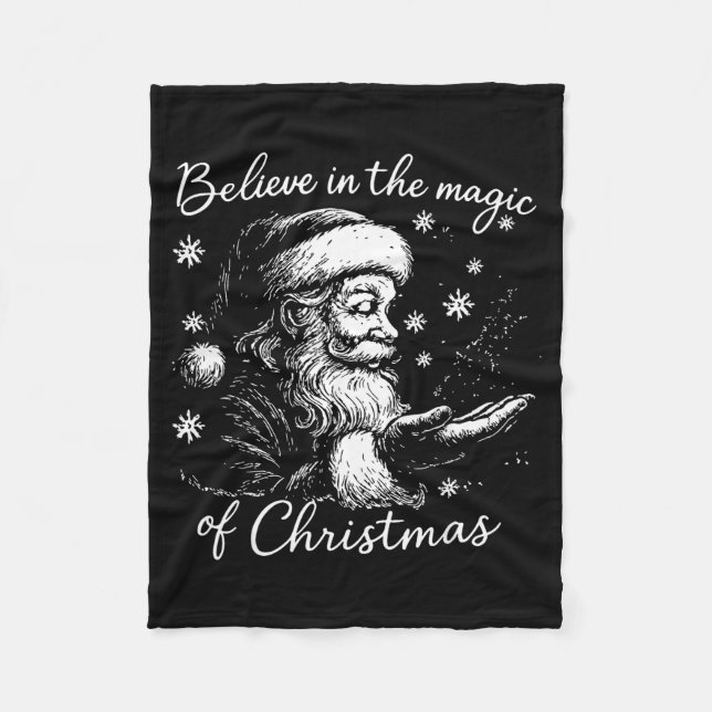 Manta Polar Believe In The Magic Of Christmas, Funny Christmas (Anverso)