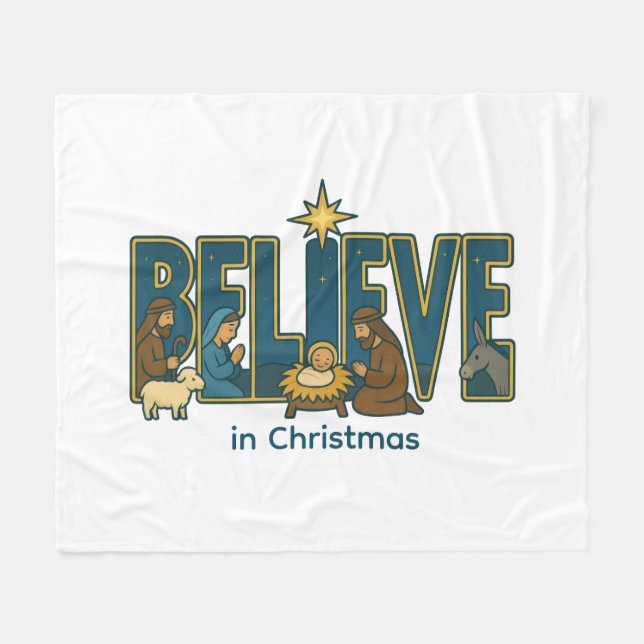 Manta Polar Believe nativity  (Frente (Horizontal))