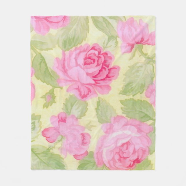 Manta Polar Bellas rosadas Fleece Blanket (Anverso)