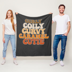 Manta Polar Belleza Caramelo Curva Rizada Juneteenth