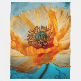 Manta Polar Belleza naranja