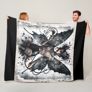 Manta Polar Belleza oscura tatuajes y látigo góticos de hadas