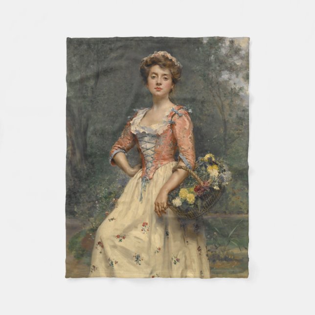 Manta Polar Belleza primavera (por Raimundo de Madrazo y Garre (Anverso)