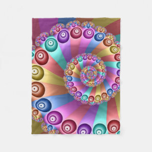 Manta Polar Bellos colores arcoiris resumen arte fractal