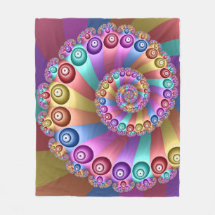 Manta Polar Bellos colores arcoiris resumen arte fractal