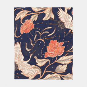 Manta Polar Bellos pétalos de estilo antiguo chino