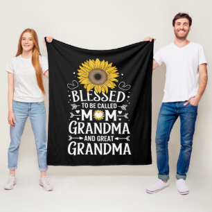 Manta Polar Bendecida por ser llamada Mamá Abuela Gran Girasol