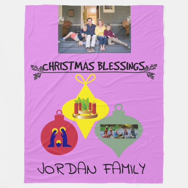 Manta Polar Bendición para los navidades (Anverso)