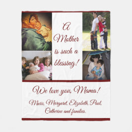 Manta Polar Bendita madre con fotos Fleece Blanket