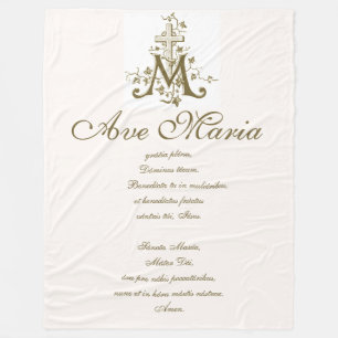 Manta Polar Bendita Virgen María salva a Mary Ave Maria