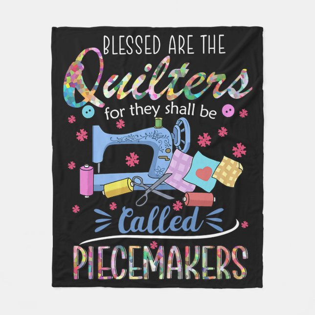 Manta Polar Benditas Quilters Piecemakers Aplastando Ideas De  (Anverso)