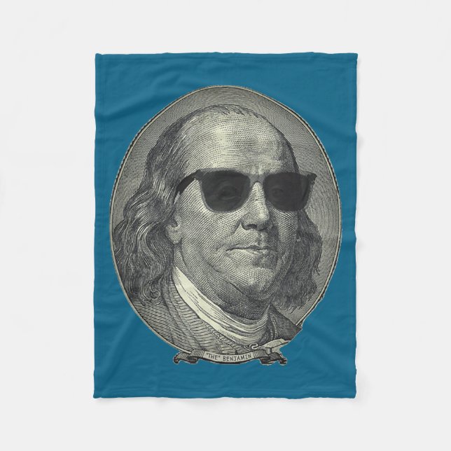 Manta Polar Benjamin Franklin El Benjamin Se Trata De Todo  (Anverso)