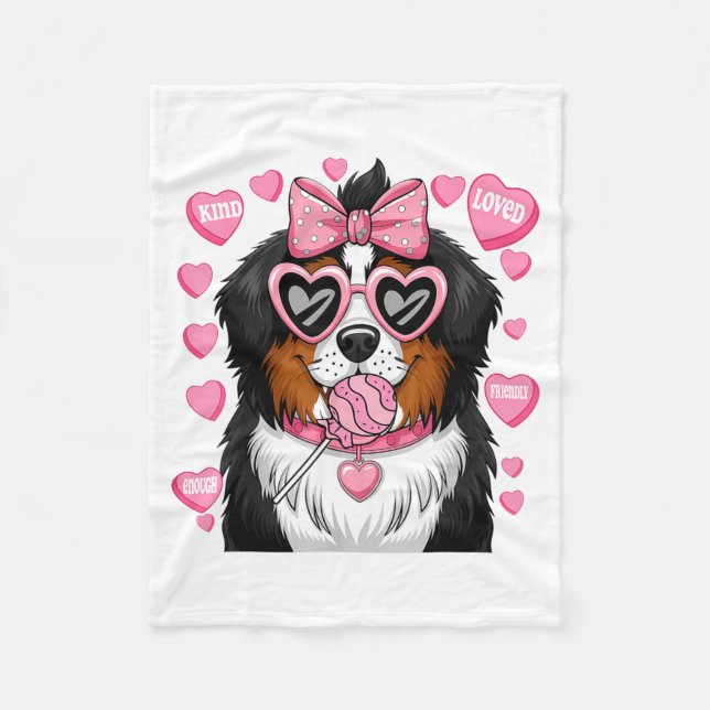 Manta Polar Bernese Mountain Coquette Dog Pet Lover Owner  (Anverso)