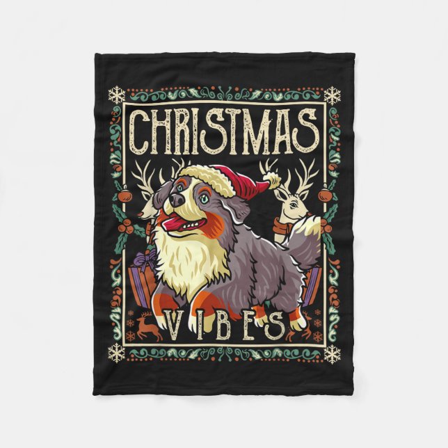 Manta Polar Bernese Mountain Dog Christmas Vibes Dog Santa Cla (Anverso)