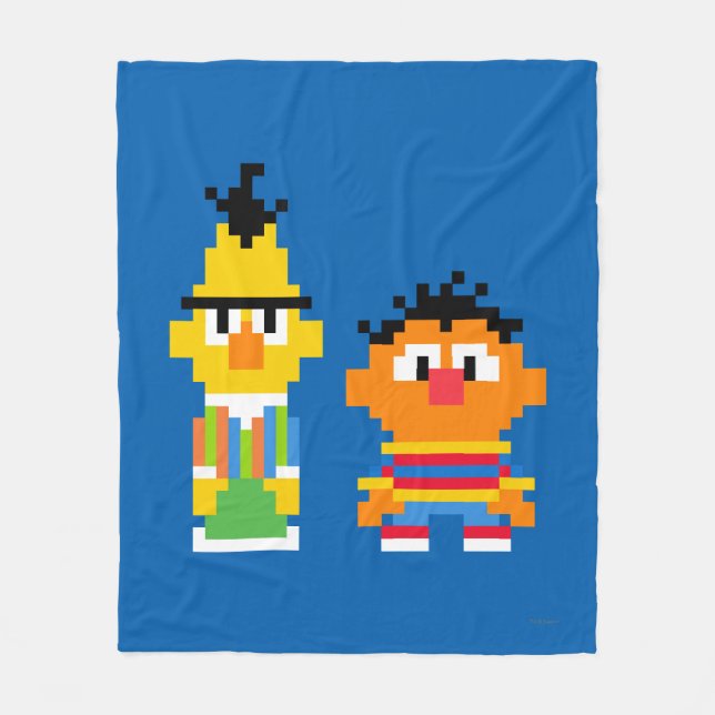 Manta Polar Bert y Ernie Pixel Art (Anverso)