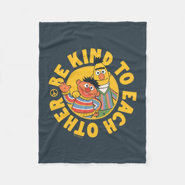 Manta Polar Bert y Ernie | Ser amables entre sí (Anverso)