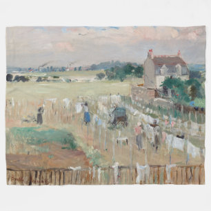 Manta Polar Berthe Morisot - Colgando la lavandería para secar