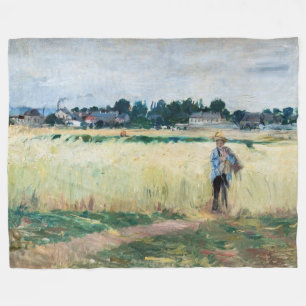 Manta Polar Berthe Morisot - En el trigal en Gennevillier