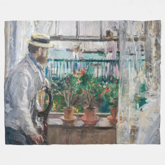 Manta Polar Berthe Morisot - Eugene Manet en la Isla de Wight (Frente (Horizontal))