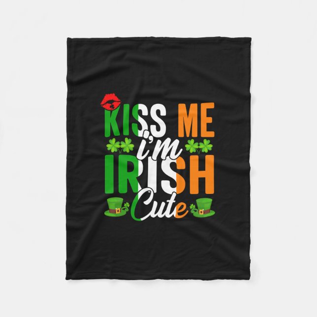 Manta Polar Bésame, soy irlandés (Anverso)